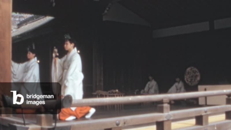 Image of Japanese Ritual Dance with Ceremonial Staffs Kyoto Footage ...