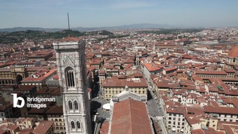 Image of City of Florence, Giotto's Bell Tower, Cathedral's Roof-Top ...