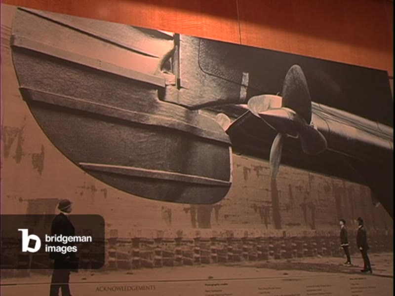 Image of A shot of the rudder of the Queen Mary in